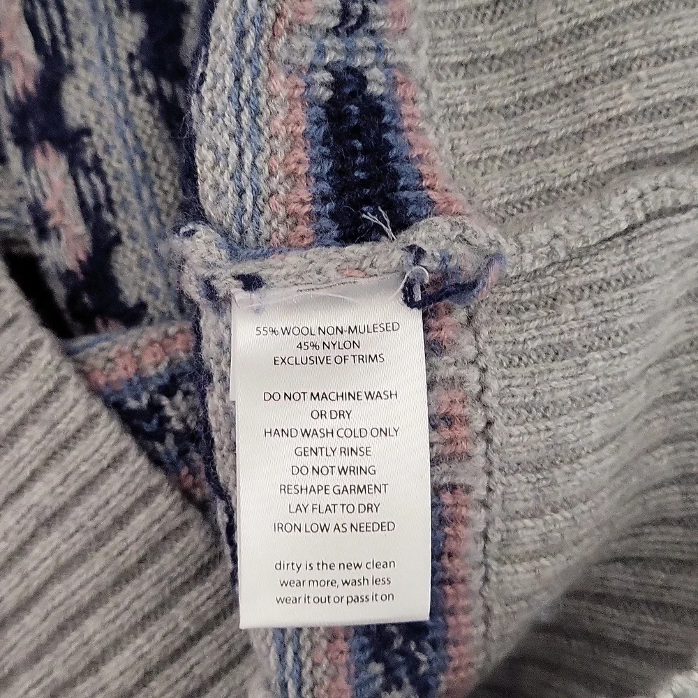 Toad & Co Womens Small Cazadero Crew‎ Neck Sweater Fair Isle Wool Knit Cabincore